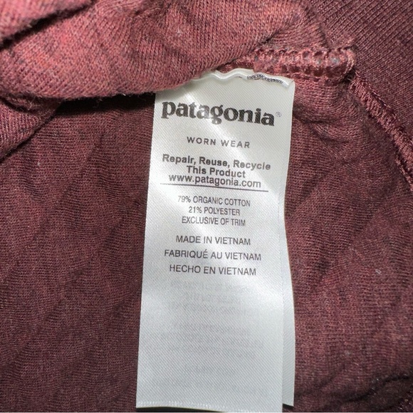 Patagonia Organic Cotton Quilt Snap-T Pullover Women’s Size Medium Dark Ruby - Picture 10 of 15